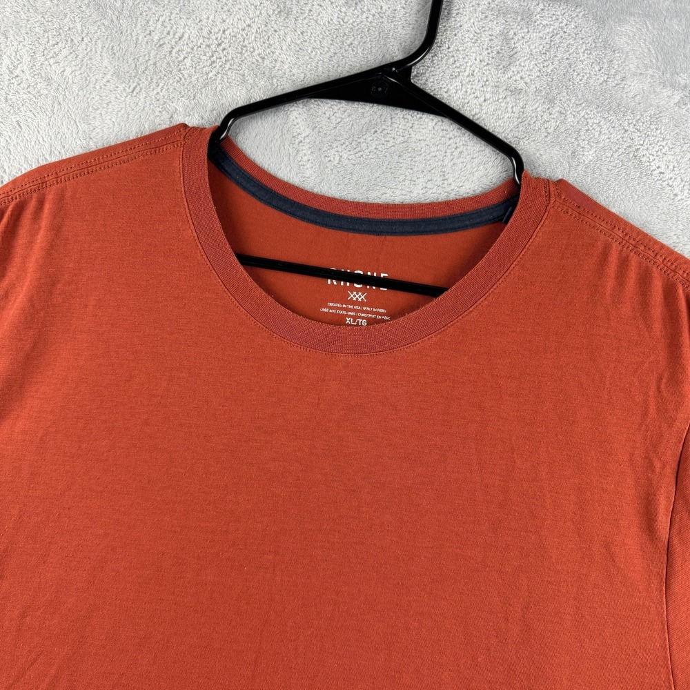 Rhone Shirt Mens XL Orange Element Tee Crewneck Stretch Training Performance